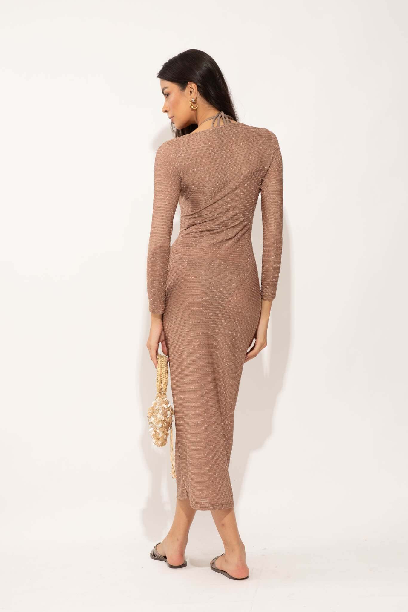 VESTIDO LELÊ GLAM MOCHA