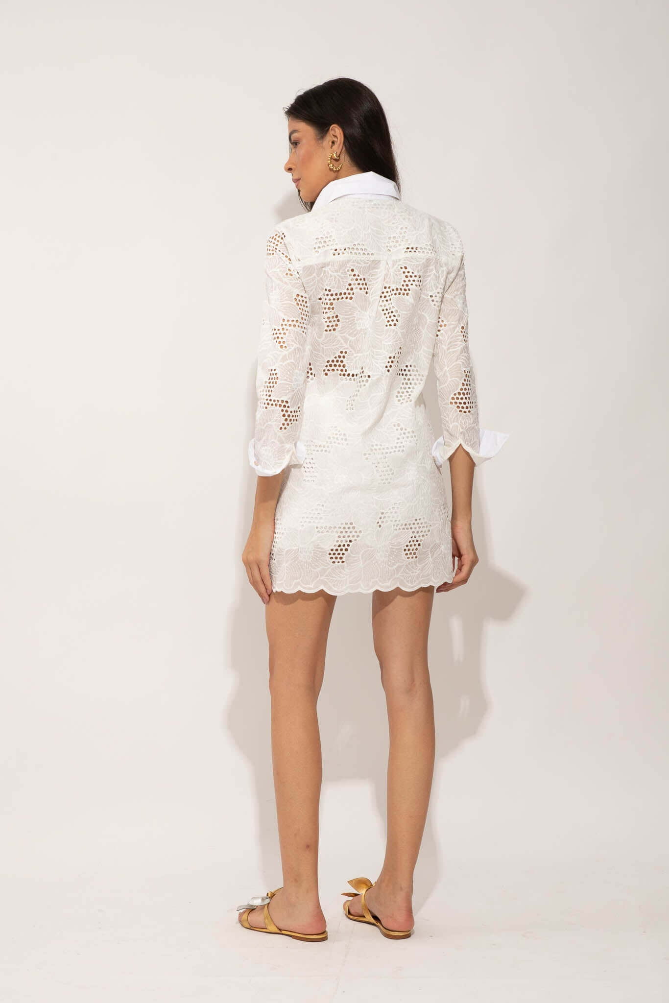 CAMISA BOYFRIEND GUIPURE BRANCO