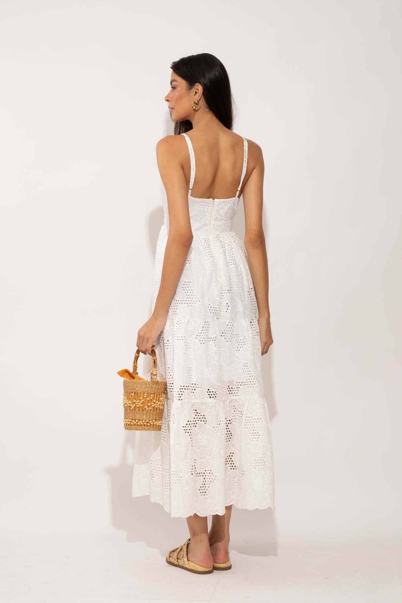 VESTIDO PAULA GUIPURE BRANCO