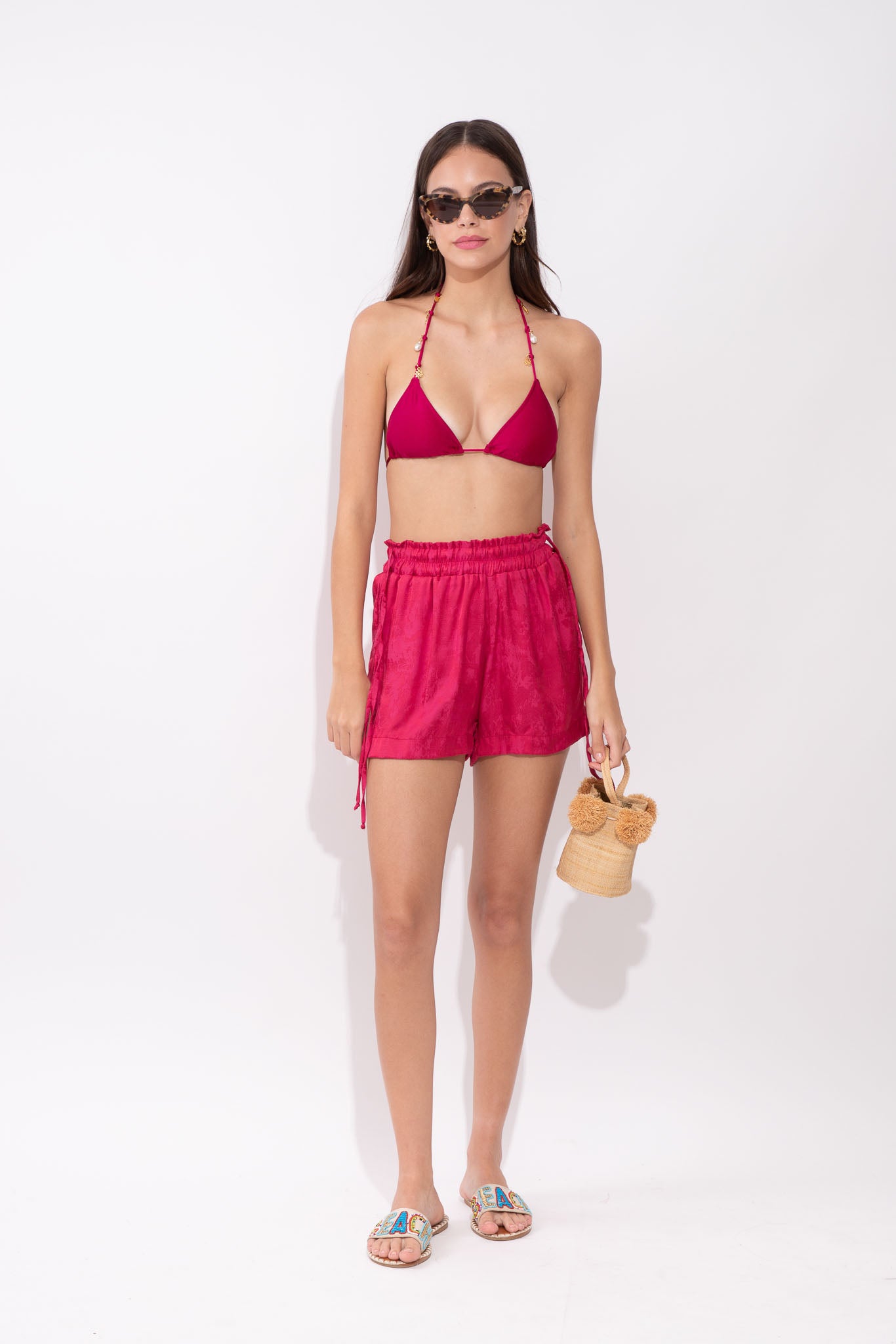 Short Vivian Jacquard Rosé