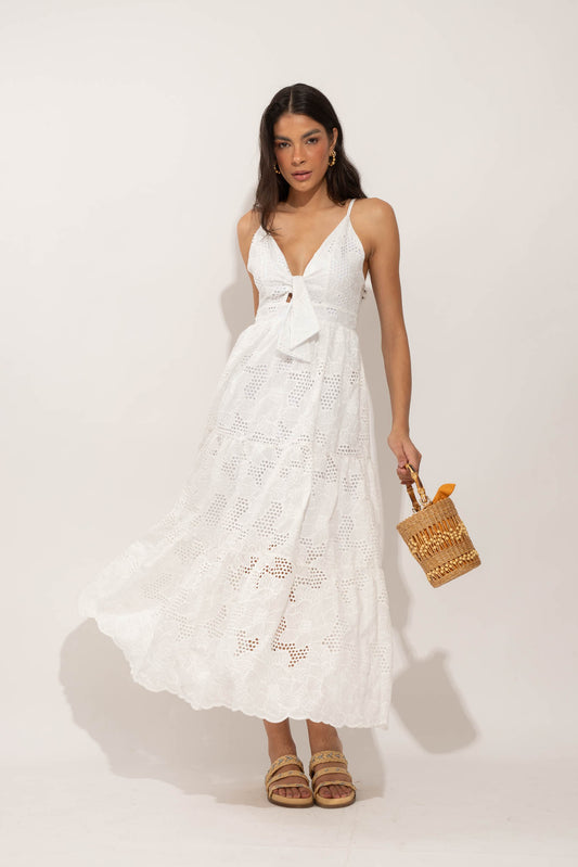 VESTIDO PAULA GUIPURE BRANCO