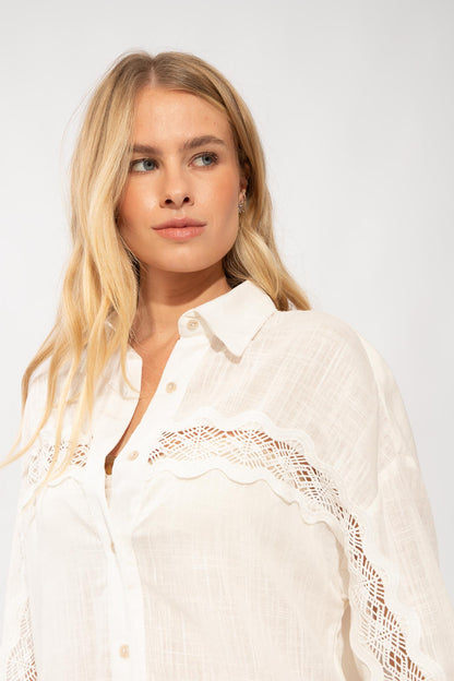 CAMISA ANELISE LINHO CLOUD