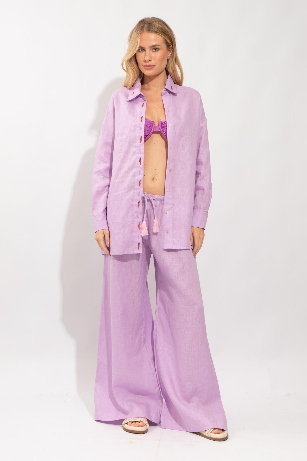 CALÇA NATALI  NADADORAS LINHO VIOLET