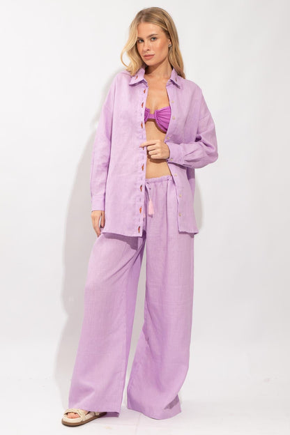 CALÇA NATALI  NADADORAS LINHO VIOLET