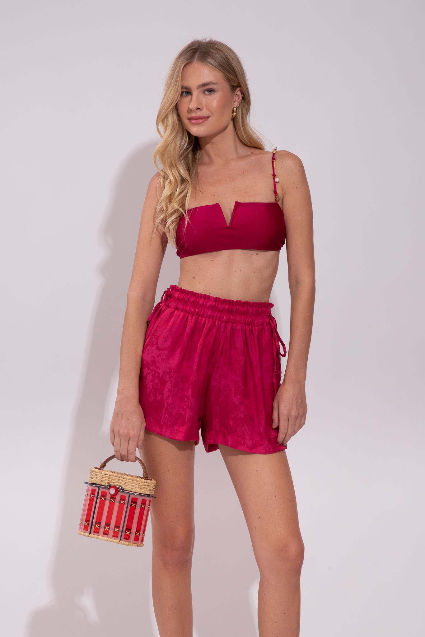 Short Vivian Jacquard Rosé