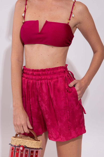 Short Vivian Jacquard Rosé