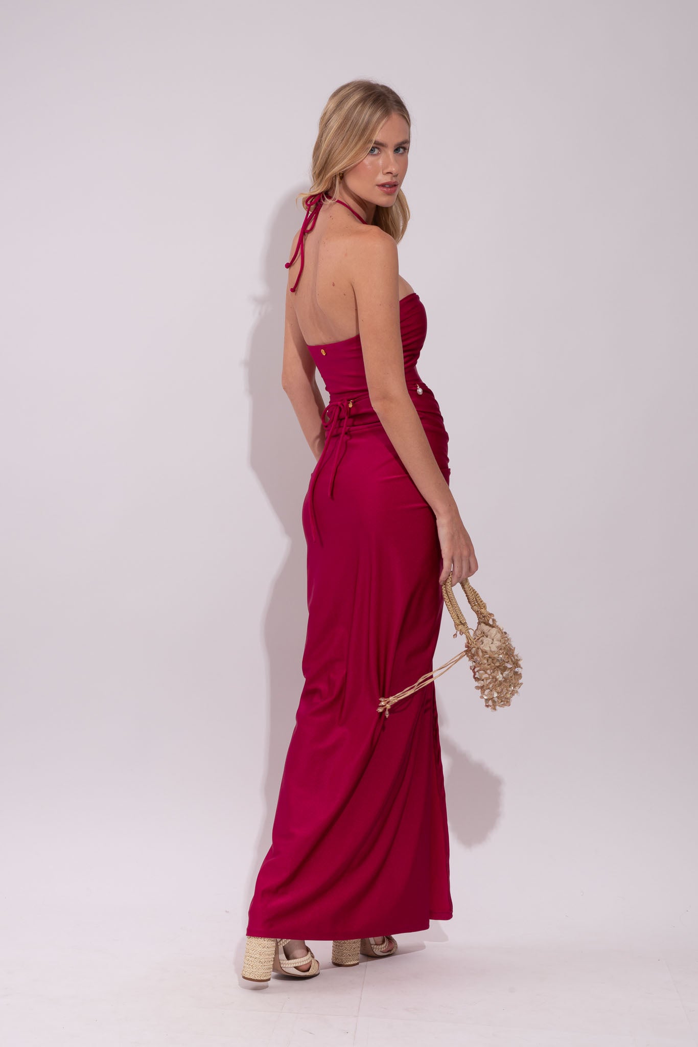 Saia Valentina Jacquard Rosé