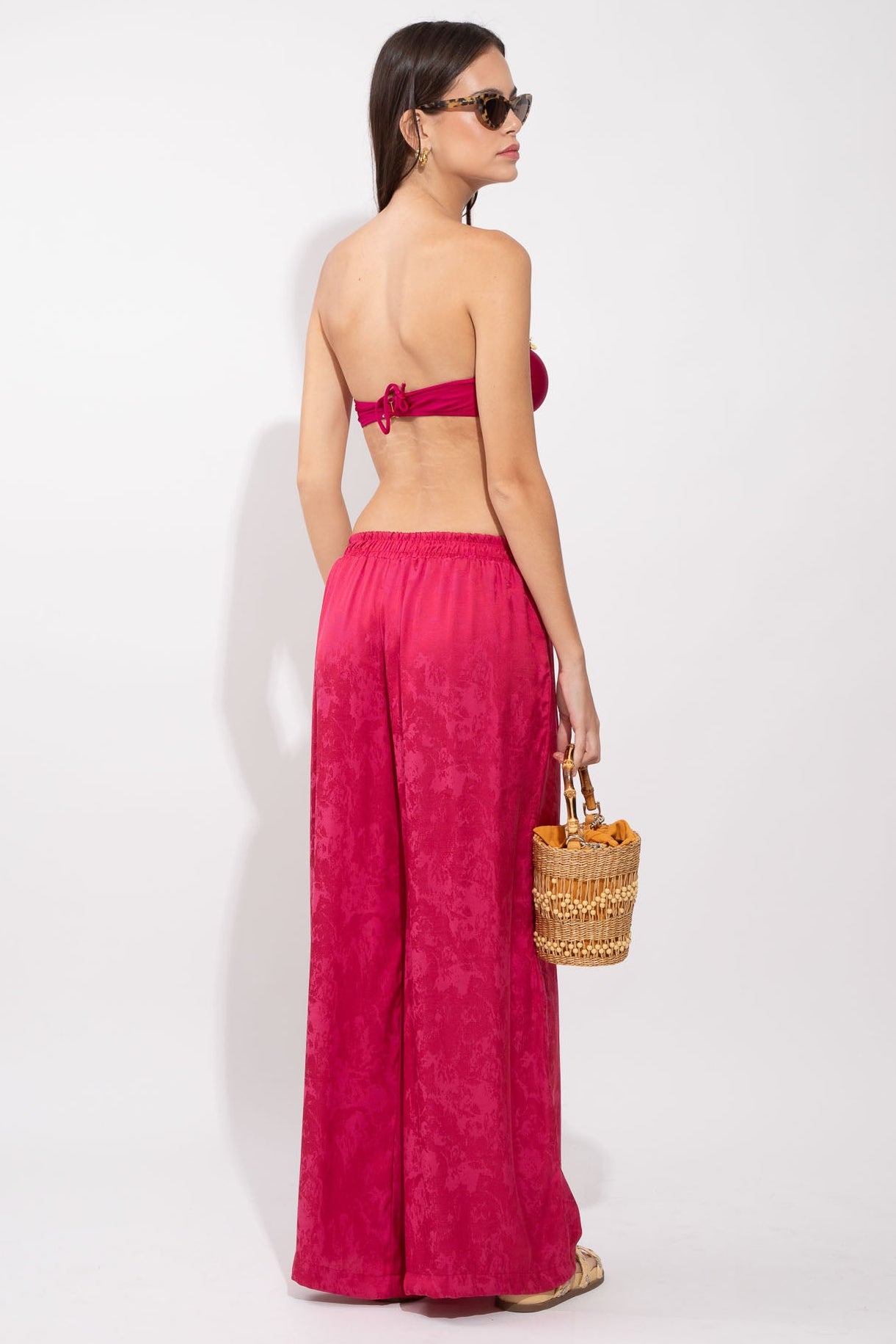 Calça Tereza Jacquard Rosé