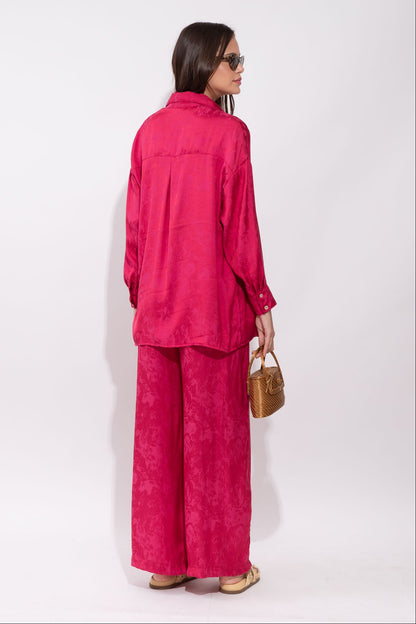 Calça Tereza Jacquard Rosé