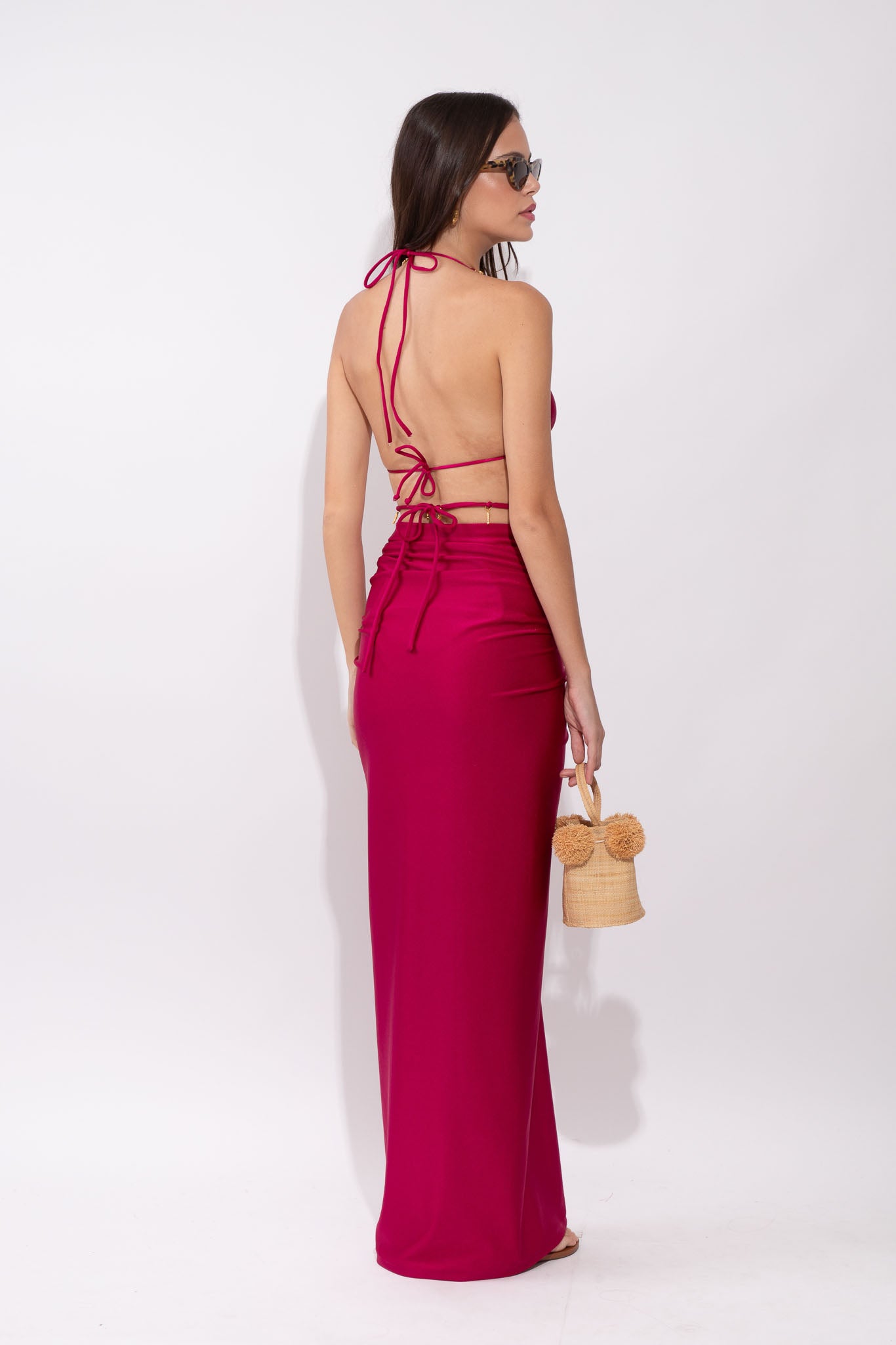 Saia Valentina Jacquard Rosé