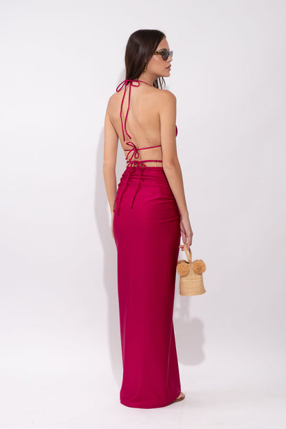 Saia Valentina Jacquard Rosé