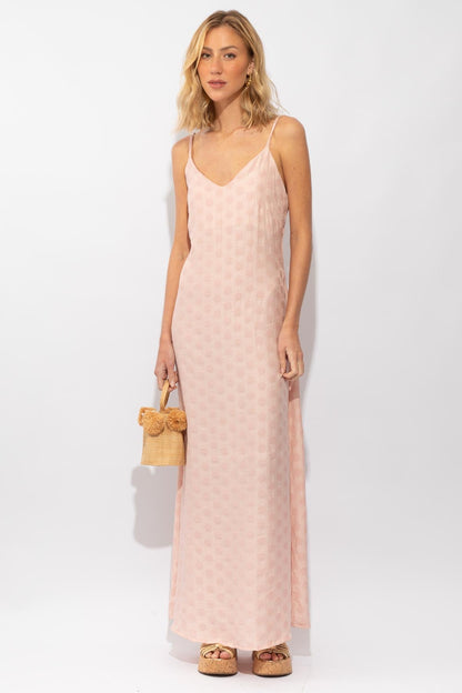 Vestido Nádia Jacquard Rosé