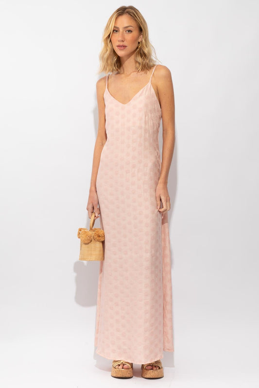 Vestido Nádia Jacquard Rosé
