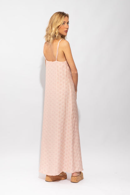 Vestido Nádia Jacquard Rosé