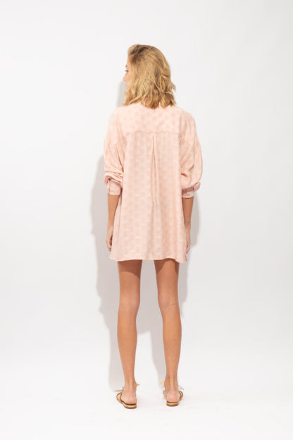 Camisa Anelise Jacquard Rosé