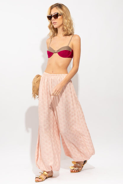 Calça Jasmin Jacquard Rosé
