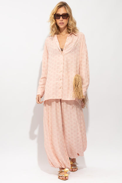 Calça Jasmin Jacquard Rosé