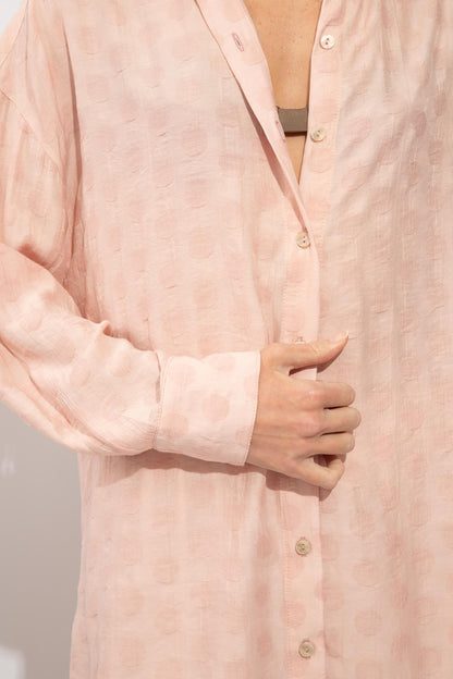 Camisa Anelise Jacquard Rosé