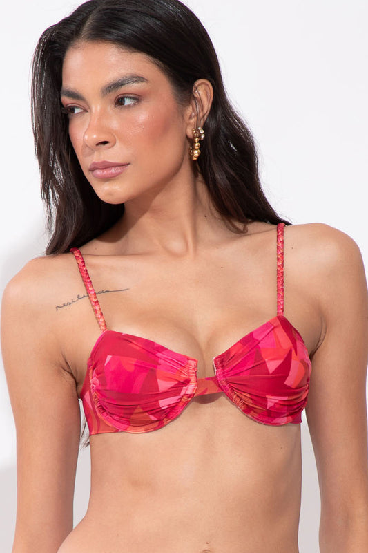 TOP MEIA TAÇA LEONOR PINK CAMOUFLAGE