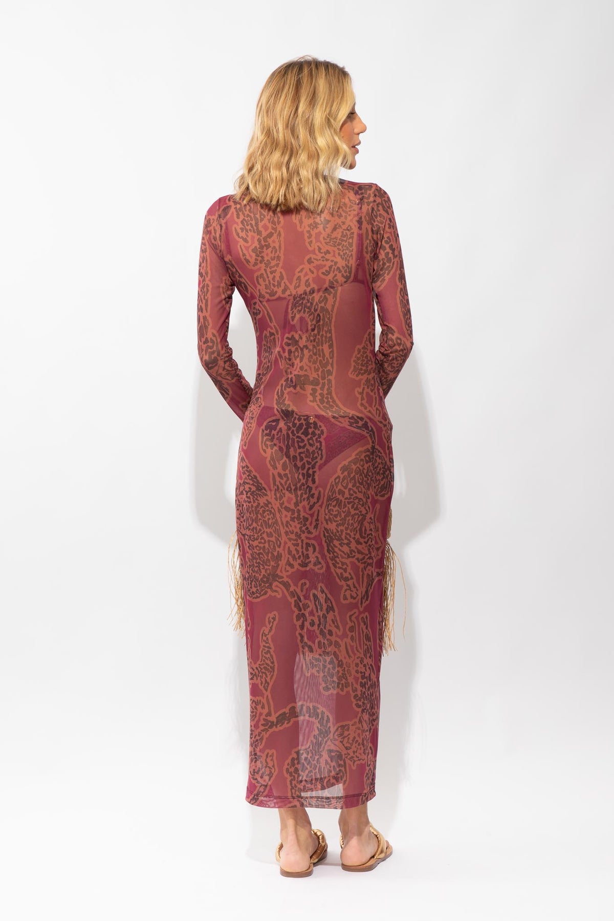 VESTIDO ALEXIA LONGO  ONÇA PINTADA