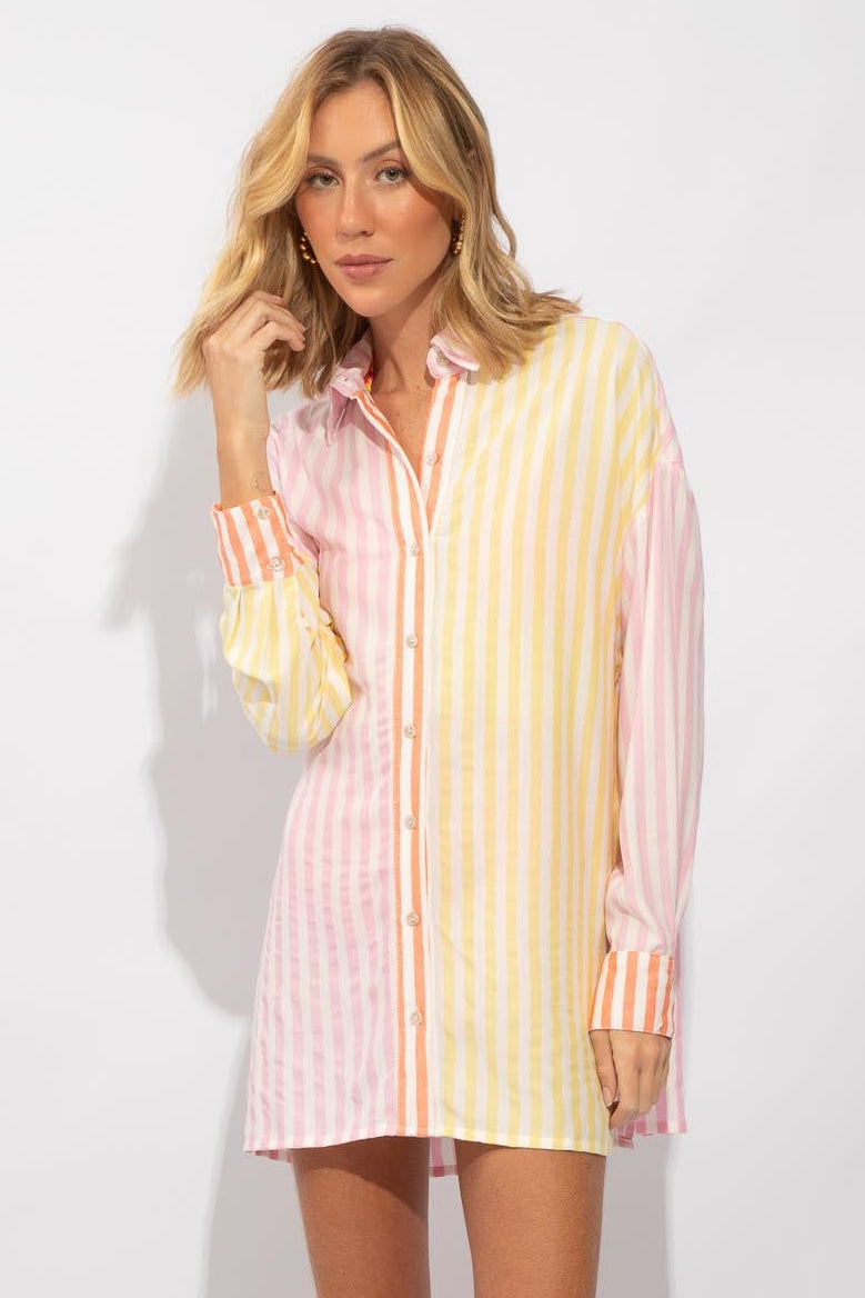CAMISA ANELISE LISTRAS COLOR
