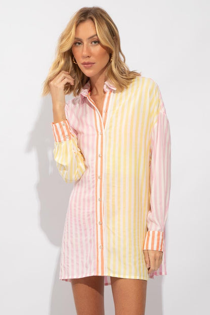 CAMISA ANELISE LISTRAS COLOR