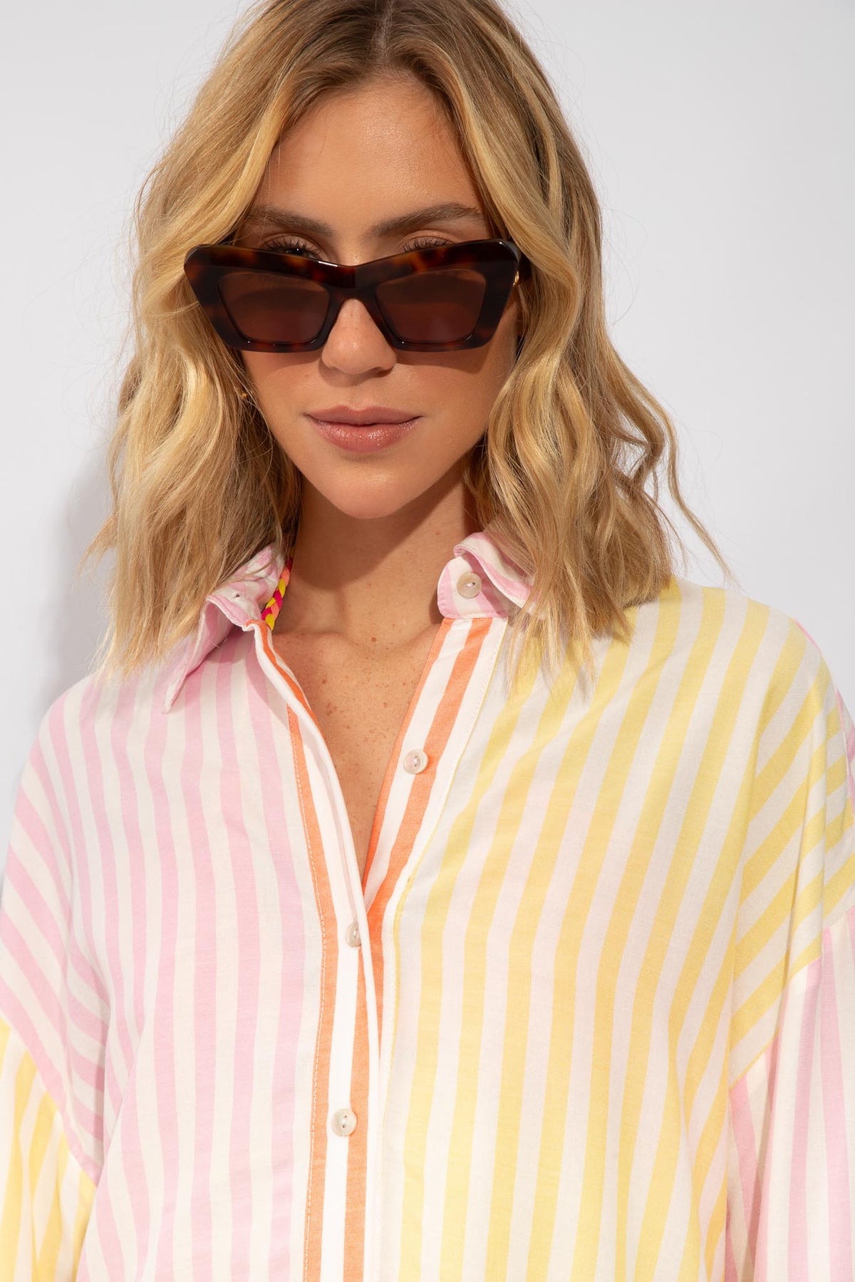 CAMISA ANELISE LISTRAS COLOR