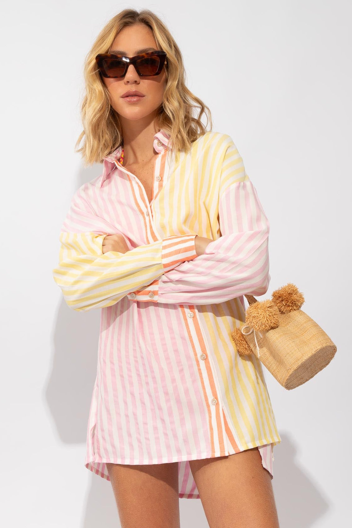 CAMISA ANELISE LISTRAS COLOR