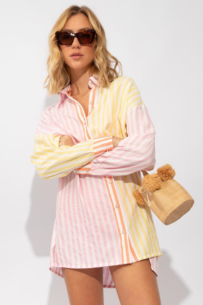 CAMISA ANELISE LISTRAS COLOR